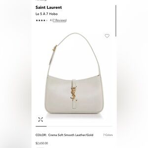 Authentic 100% Saint Laurent
Le 5 À 7 Hobo
